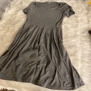 Grey dress with pockets